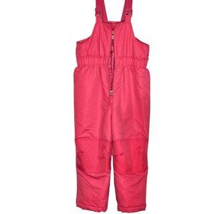 Girls Healthtex insulated wintercore overall bib padded knee snow suit pink 4T